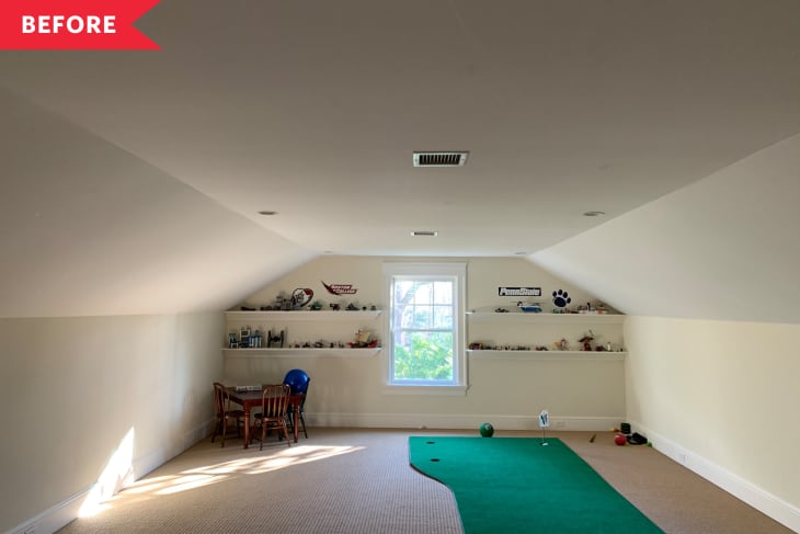 Before and After: A Blah Bonus Room Becomes a Teen Dream Hangout